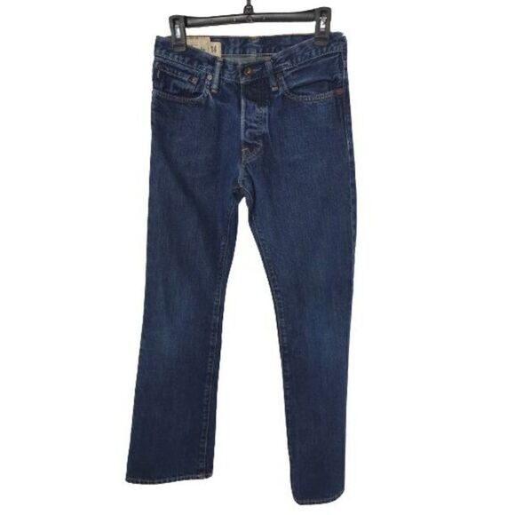 Abercrombie Boys 14 Jeans Baxter Low Rise Slim Boot Denim Button Fly Jeans 14 - Picture 6 of 7